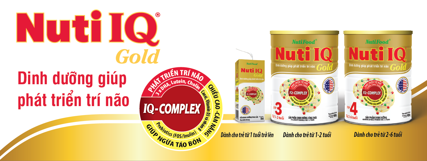 Sữa nuti IQ Gold dinh dưỡng hoàn hảo phát triển trí não
